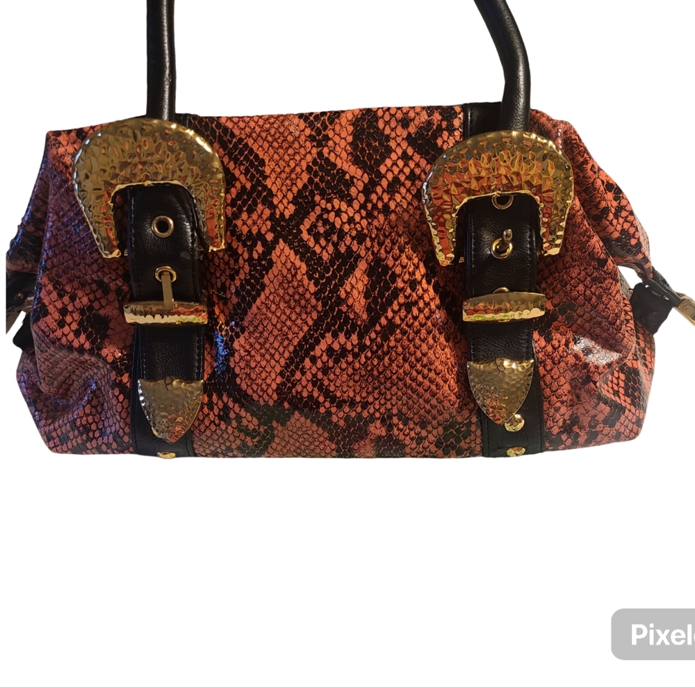 Used Charm & Luck Snakeskin Print Handbag